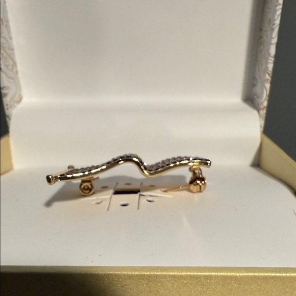 Charter Club Gold and Multicolor Crystal Brooch pin - Picture 3 of 7